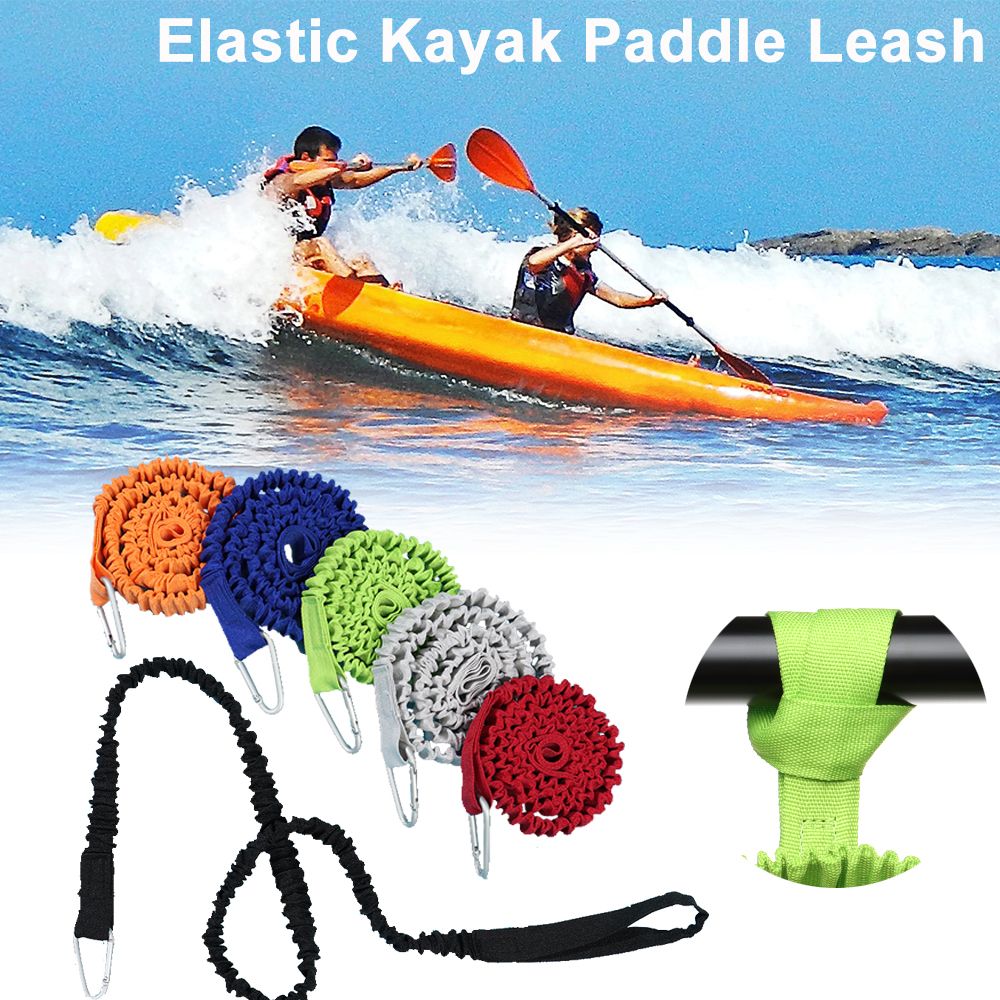 Fishing Kayak Paddle Leash - สายรัดข้อเท้าแบบปรับได้สำหรับกีฬาทางน้ำ ตกปลา ยึดคันเบ็ด ยึดไม้พาย ยึดกระดานโต้คลื่น เชือกยึดคันเบ็ดสำหรับเรือคายัค