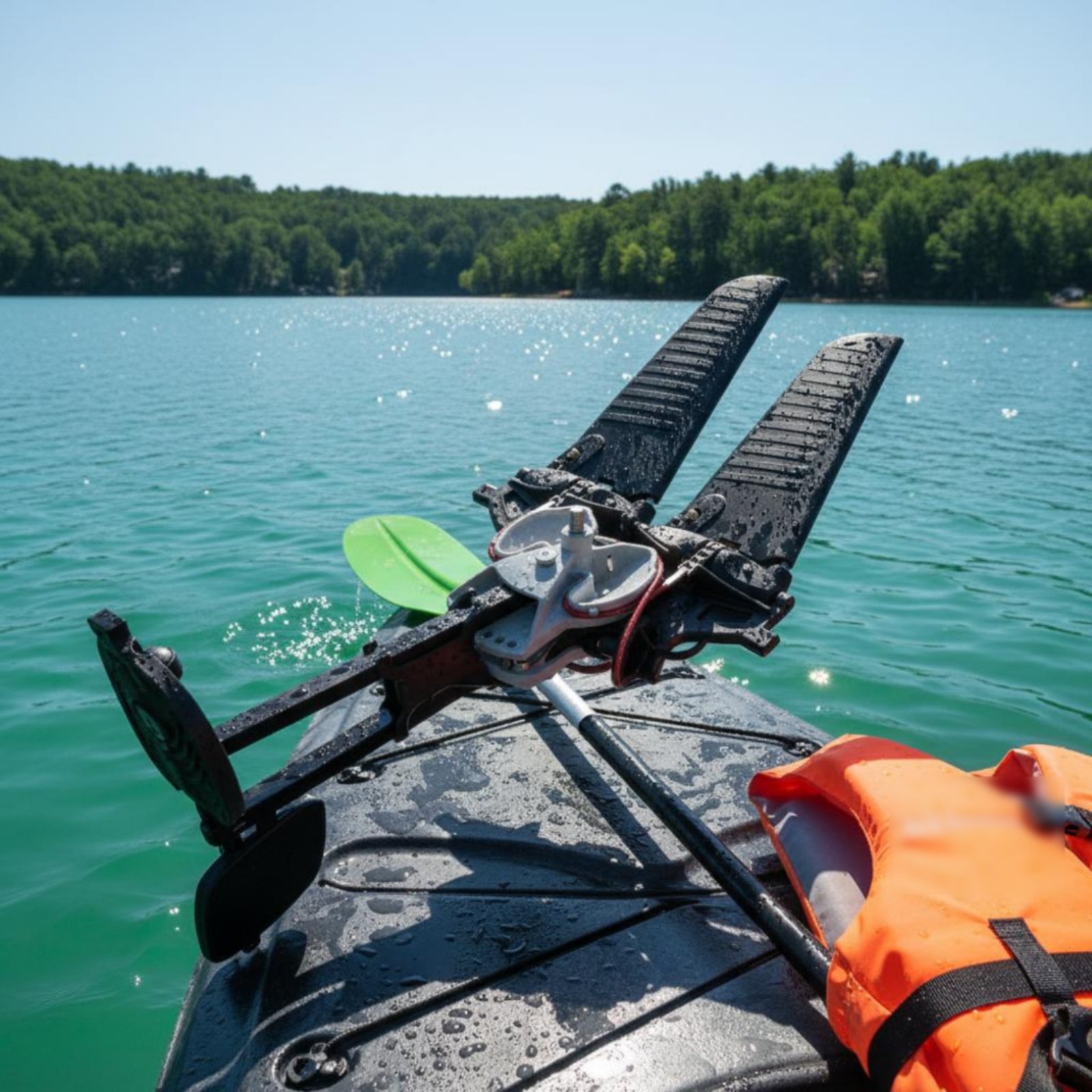 Fishing Kayak Pedal Drive - ระบบขับเคลื่อนด้วยเท้าสำหรับเรือคายัค ขับเคลื่อนไปข้างหน้าและถอยหลัง อุปกรณ์พายเรือคายัคแบบใช้เท้า ดีไซน์น้ำหนักเบาสำหรับนักตกปลา