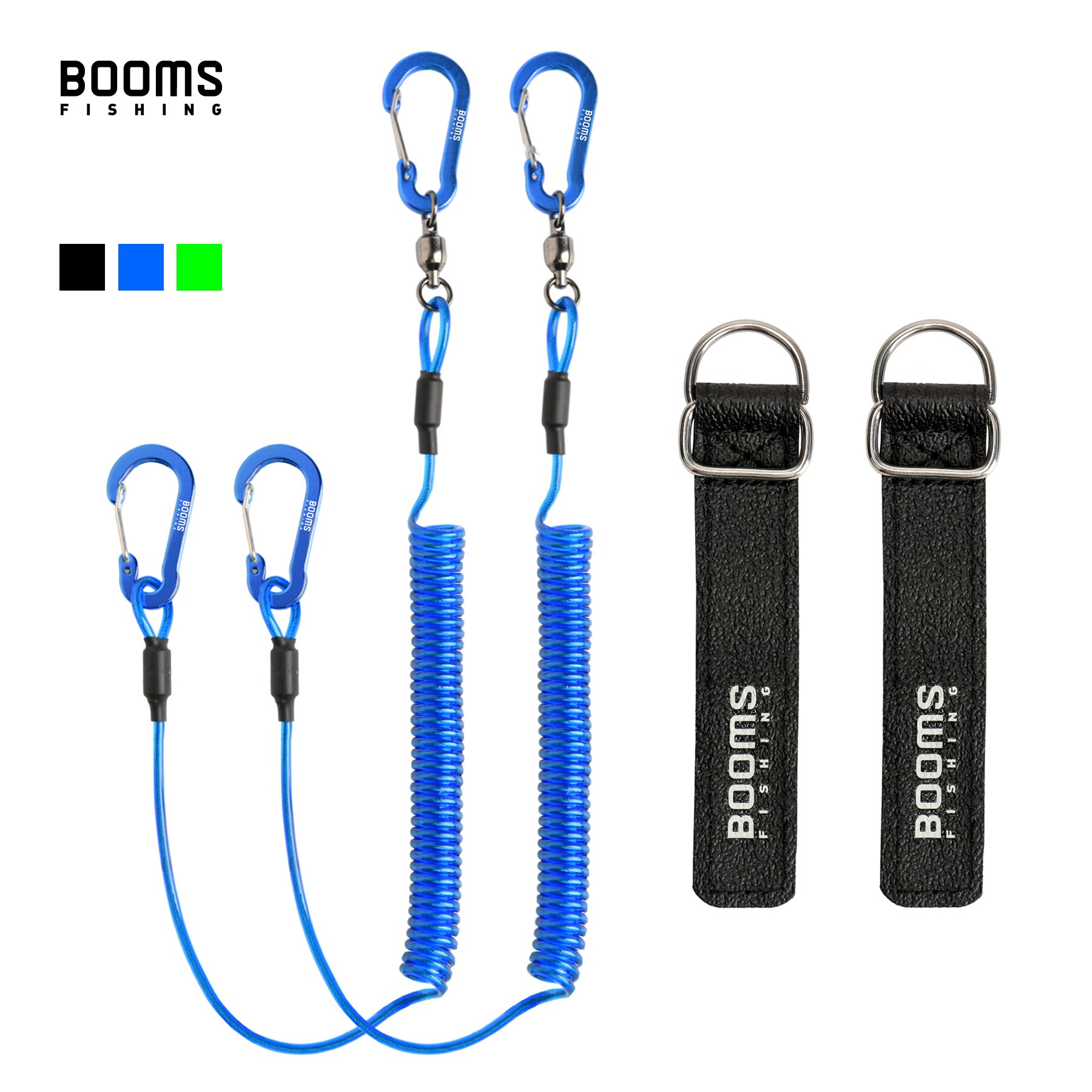 Fishing Kayak Paddle - Booms T02RB1ตกปลาสายคล้อง4ชิ้น/เซ็ต, สายคล้องสำหรับพายเรือคายัคยาว2เมตรทนทาน