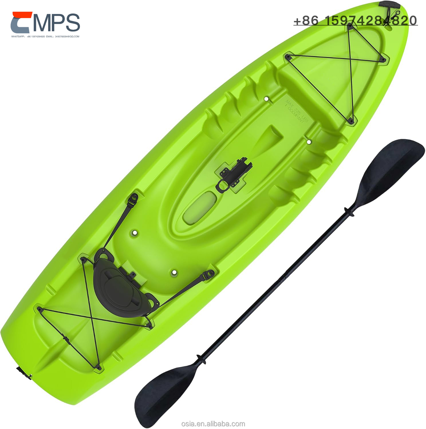 Fishing Kayak Sit In - เรือคายัคพลาสติกแข็งสำหรับตกปลาแบบกลางแจ้ง, แพ็คเกจเรือคายัคแบบนั่งบน 2 หรือ 3 ที่นั่ง