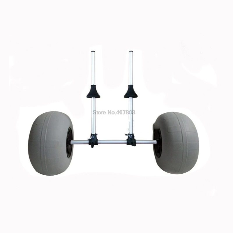 Fishing Kayak Cart - รถพ่วงพับได้สำหรับเรือคายัคแบบตั้งตรง ชนิดแท่นวาง รถพ่วงชายหาด ยางชายหาดแบบเป่าลม รถเข็นเรือคายัค โครงอะลูมิเนียมพับได้