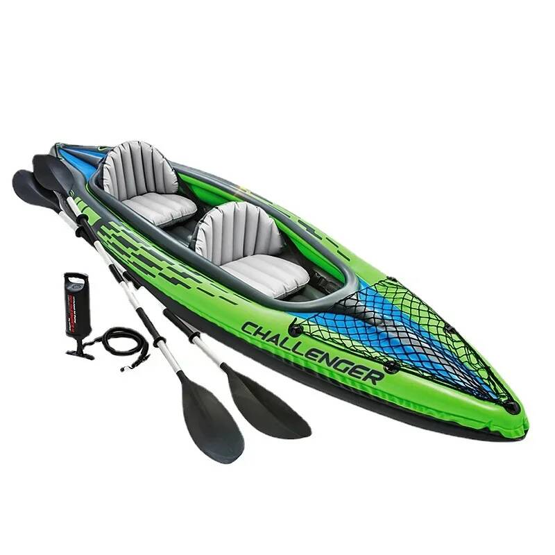 Fishing Kayak Seat - เรือคายัคเป่าลมแบบ 1/2 ที่นั่ง เรือยางสำหรับล่องแก่ง เรือคายัคแบบสองที่นั่งพร้อมที่นั่ง เรือตกปลาสำหรับกิจกรรมกลางแจ้ง
