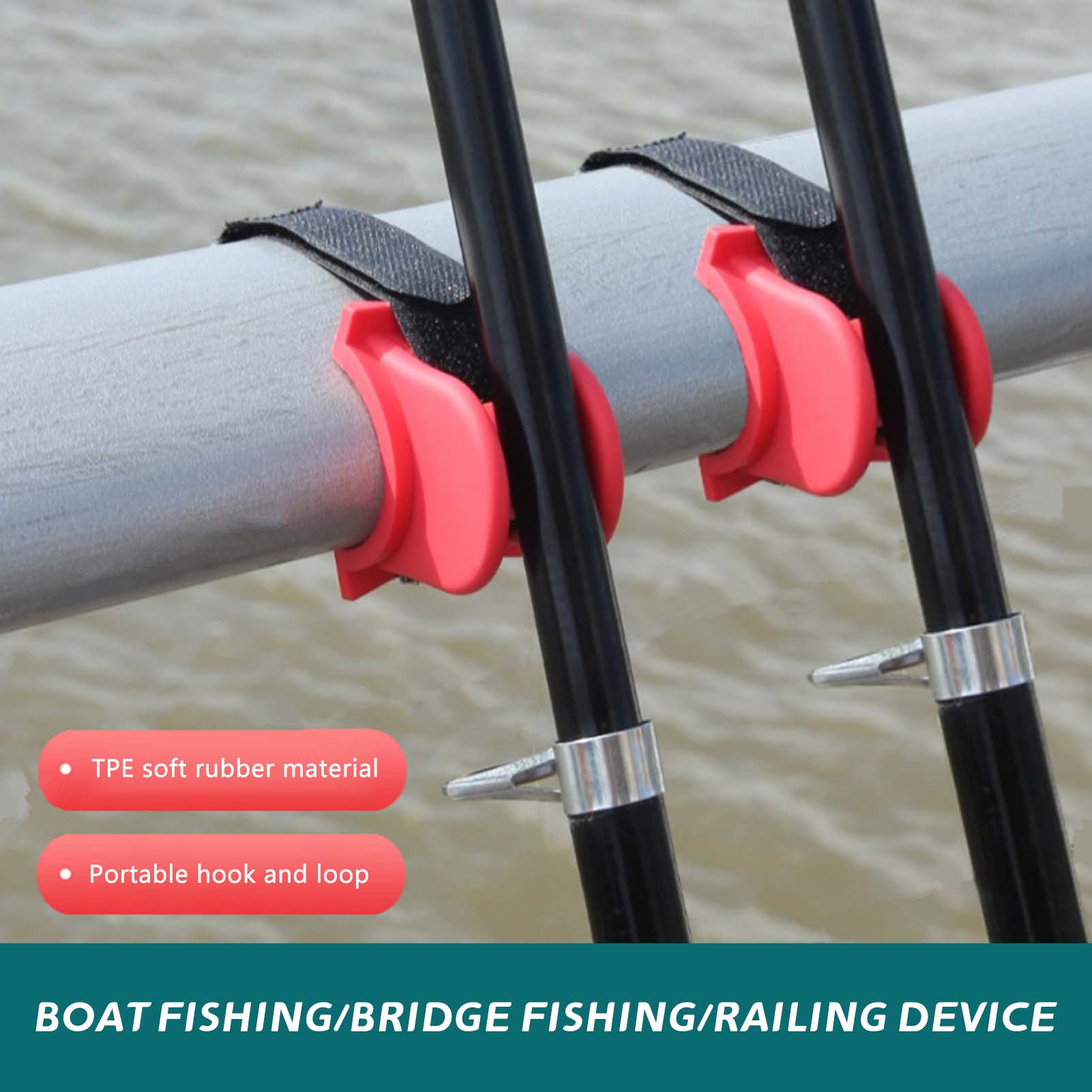 Fishing Kayak Seat - ที่วางคันเบ็ดรูปตัว U พร้อมโครงสร้างแข็งแรง ที่เก็บเหยื่อตกปลา TPE เหมาะสำหรับเรือคายัคและการตกปลาทางทะเล