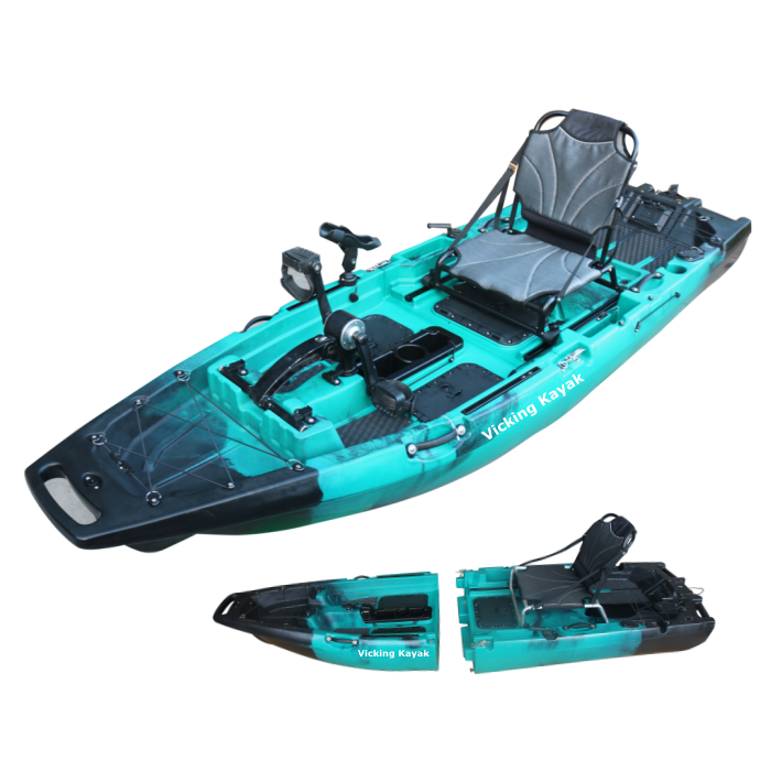 เรือคายัคแบบโมดูลาร์รุ่นใหม่ปี - Fishing Kayak Pedal Drive บทวิจารณ์และราคา