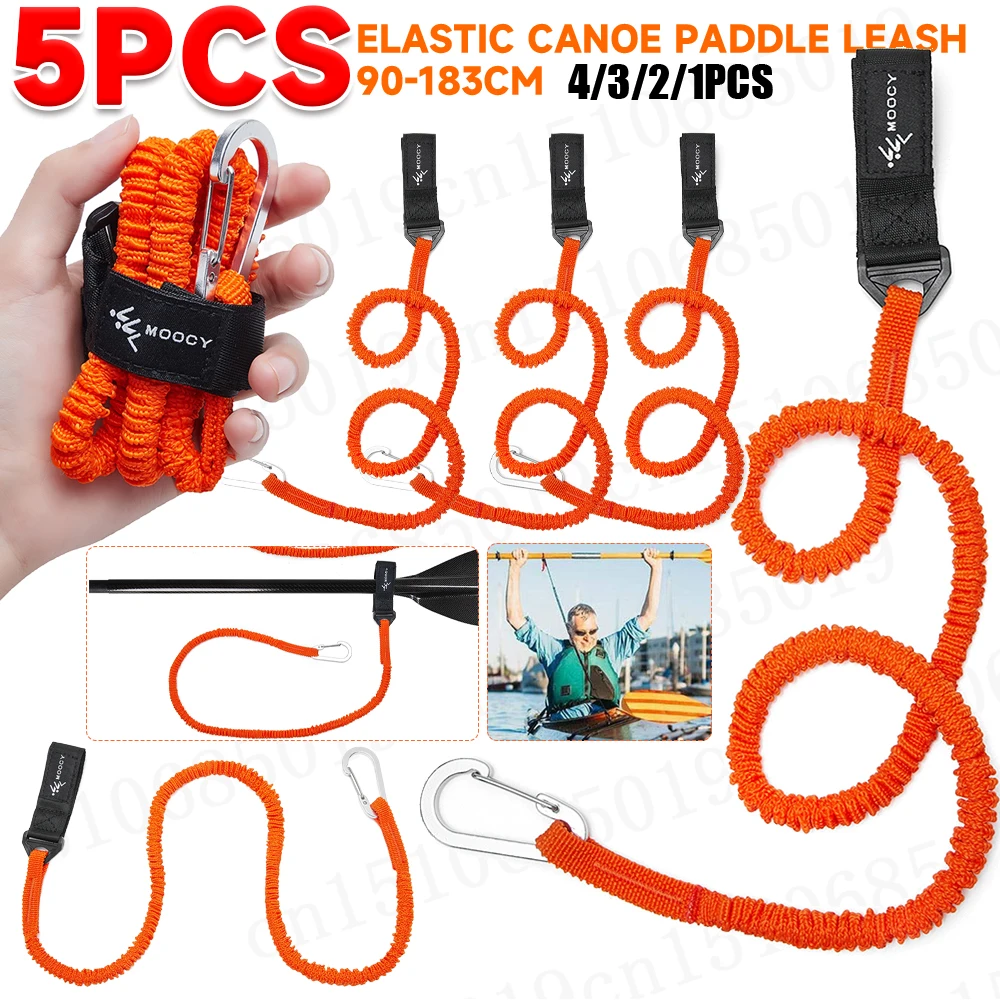 5-1PCS ยืดหยุ่น Kayak Canoe Pa - Fishing Kayak Paddle Leash บทวิจารณ์และราคา