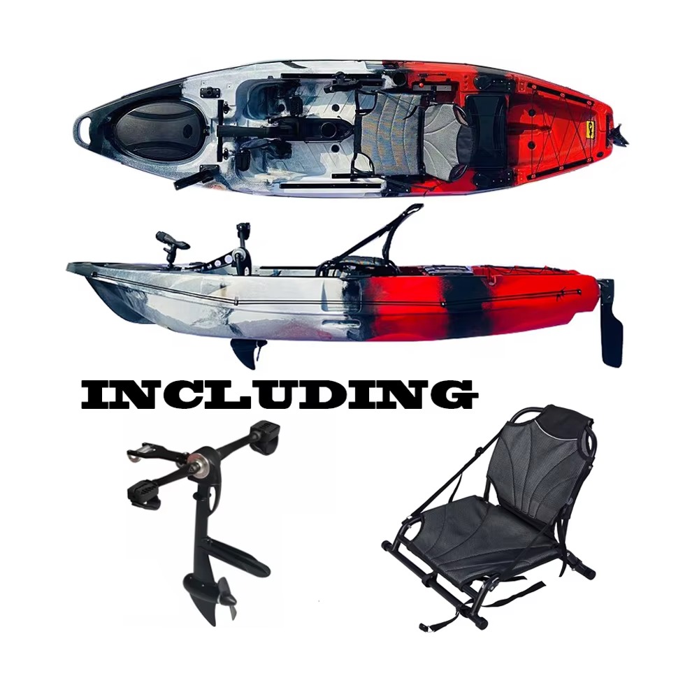 เรือคายัคตกปลาพลาสติก OEM สำหร - Fishing Kayak Pedal Drive บทวิจารณ์และราคา