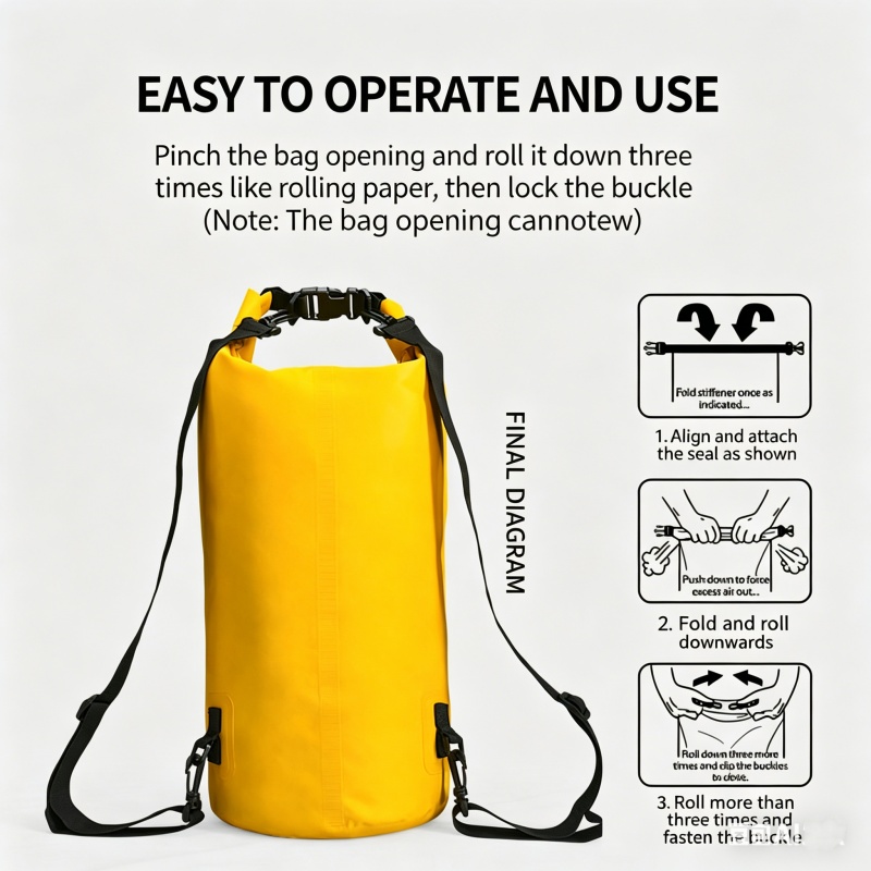 ถุงกันน้ำสำหรับว่ายน้ำ 5L/10L/ - Fishing Kayak Storage Bag บทวิจารณ์และราคา