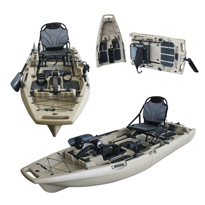 เรือคายัคแบบนั่งบน HDPE/PE สำห - Fishing Kayak Pedal Drive บทวิจารณ์และราคา