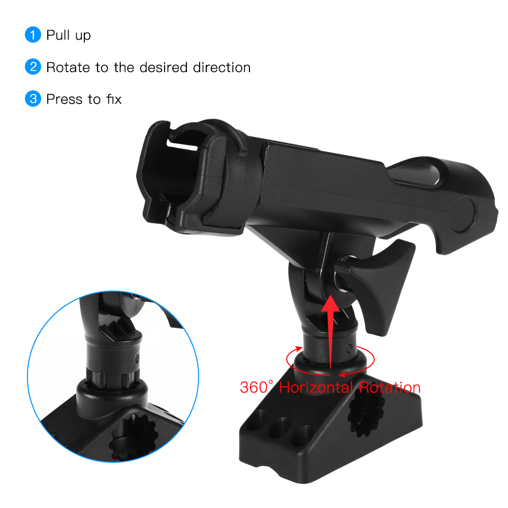 ฐานยึดคันเบ็ดตกปลาสแตนเลสหมุนไ - Fishing Kayak Rod Holder บทวิจารณ์และราคา