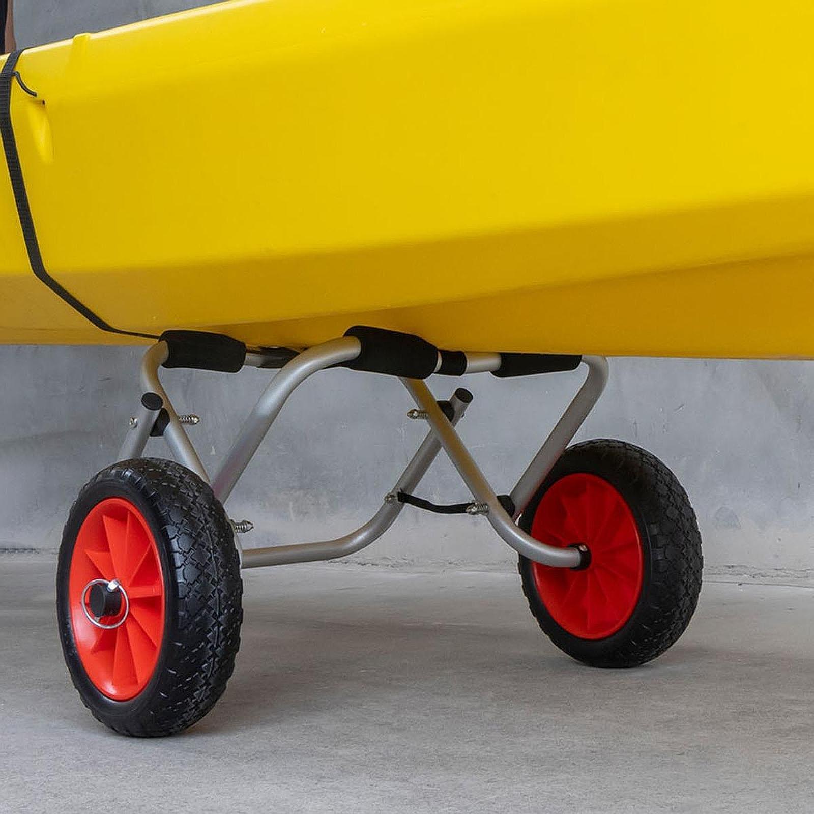 รถเข็นเรือคายัคพับได้ล้อแข็ง H - Fishing Kayak Cart บทวิจารณ์และราคา